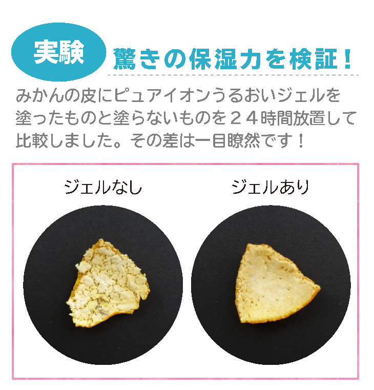 みかんの皮で保湿力を実験。保湿力の差は一目瞭然です！